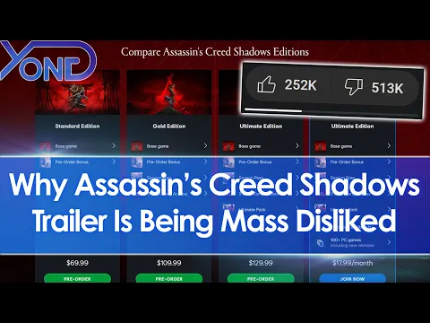 Download MP3 Assassin's Creed Shadows trailer mass disliked, Ubisoft lock quests behind pricey editions/preorder