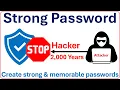 How to create strong easy-to-remember passwords that cannot be cracked