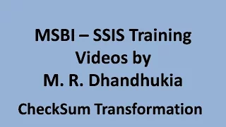 MSBI - SSIS