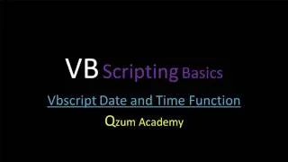 Vbscript date and time function