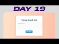 Typing Speed Game with JavaScript JavaScript Project Day 19