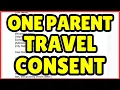 How to Write a Travel Consent Letter for One Parent Easy Guide for Trips