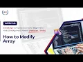 How to Modify Arrays in JavaScript Update Add Remove Elements Easily