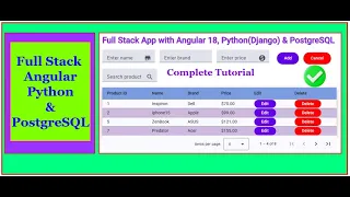 Building a Full Stack Web App with Angular 18 Python PostgreSQL Complete Tutorial