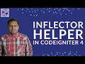 Inflector helpers in Codeigniter 4 Hindi Urdu Inflector helpers in ci Inflector helpers in ci4