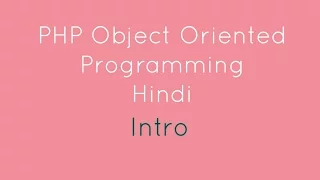 PHP oops Intro Tutorial - 1