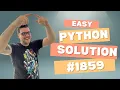 Leetcode 1859 Sorting the Sentence Easy Solution Explained with Python