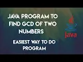 java program to find hcf of two numbers