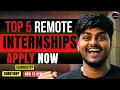 Top 5 Remote Internships Jobs AI Backend Frontend Software Internships