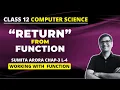 Return values from function Python Class 12 Working with Functions Class 12 Computer Science