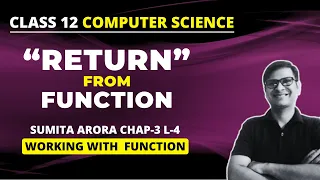 Return values from function Python Class 12 Working with Functions Class 12 Computer Science