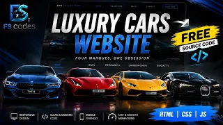 Luxury Cars Website Using HTML CSS JavaScript Responsive Design Free Source Code