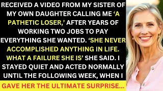 Heard My Own Daughter Calling Me 'A Pathetic Loser' After Working Two Jobs For Years, So I Gave Her