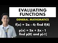 EVALUATING FUNCTIONS General Mathematic