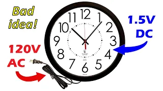 The WRONG way to make an AC-powered clock