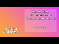 MULTI-STATEMENT TABLE VALUED FUNCTION IN SQL SERVER DOTNET UNIVERSE