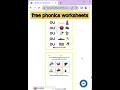 free phonics worksheets