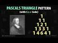Pascals Triangle Pattern Printing With C Code Pattern Printing Programs