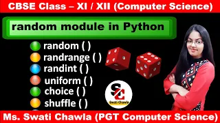 random module in Python Python random module CBSE Class 11 and 12 Computer Science
