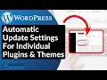 Manage Automatic Update Settings For Individual Plugins Themes in WordPress