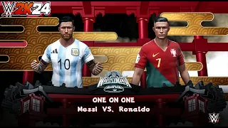 wwe 2k24 gameplay cristiano ronaldo vs lionel messi wwe wwe2k24 wwegameplay