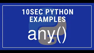 10sec Python Examples any Built in Function by Code Recipe