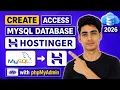 How To Create MySQL Database In Hostinger 2026 Access MySQL Database with phpMyAdmin