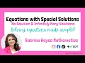 Solving Equations with No Solution and Infinitely Many Solutions Algebra Lesson