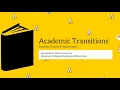 App State Orientation Academic Transitions Part 1