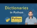 Dictionary in Python for beginners Python Dictionaries Python Tutorial