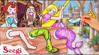 👠 Finding Cinderella's Lost Shoe for the Prince! - Stop Motion Paper | Seegi Channel