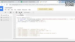 Google Script for Sheets - Lesson 01 Part A