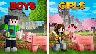 Can GIRLS Beat Minecraft Better than BOYS..?