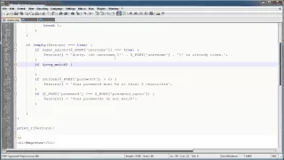 PHP Tutorials Register Login Part 10 Registration Form and Validation Part 3