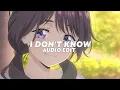 Lagu I don't know - erika (tiktok version) [edit audio]