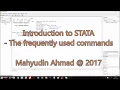 Intro to STATA - Frequently used commands