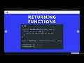 An advance look at Functions Functions as Return Values--The Modern JavaScript Bootcamp