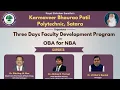 Day 03 - Three Days Faculty Development Program on OBA for NBA