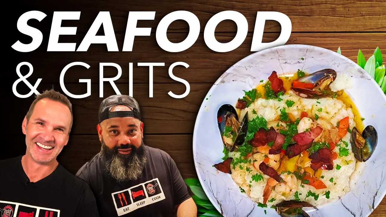 Easy To Make Seafood and Grits Plus Crab Cakes The Whole Family Will Like!   DADS THAT COOK