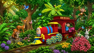 Zuk Zuk Gadi with Humpty the train | Marathi Balgeet | झुक झुक गाडी | Jungle Train Song by KiddiesTV