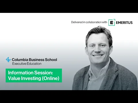 Information session on Columbia Business School’s Value Investing (Online) program