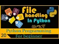 File handling in Python Python programming for beginner in Amharic part - 20