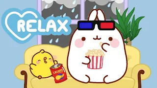Cozy Movie Night at Home 🍿✨ Molang’s Perfect Evening