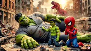 Unexpected Team-Up T-Rex Dinosaur and What Happened to Hulk Superhero Short Film