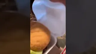 Black guy grabs hamburger and screams not original