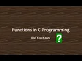 C Programming Tutorial for Beginners part 8 Functions in C Programming