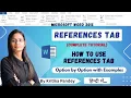 Reference Tab in MS Word 2013 Lecture-6 How to Use All Options of Reference Tab in One Shot CTA