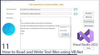 How to Read Write Text Files using VB Net Visual Studio Read and Write Operations