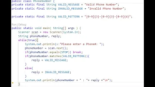 Java Program to Validate Phone Numbers
