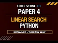 Linear Search in Python A2 Computer Science